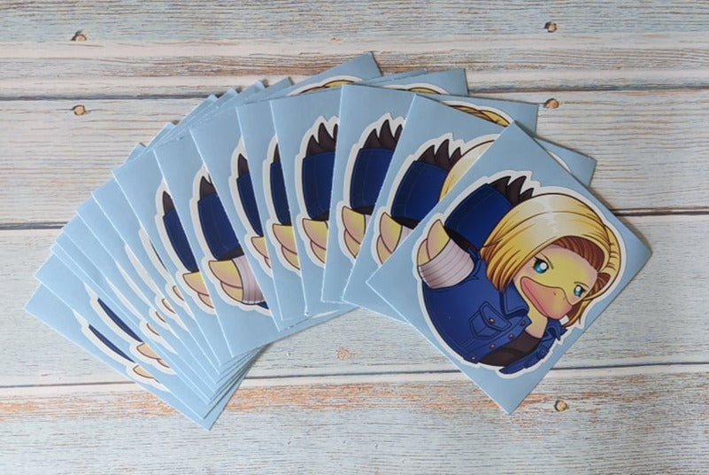 Ducky x Android 18 Sticker