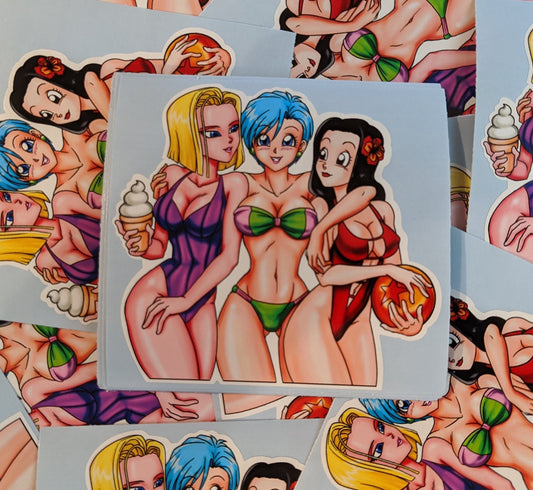 Dragon Ball Beach Babes Sticker